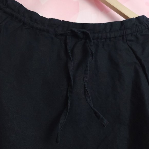 A.P.C. Linen Square Neck Top Black Tie Back Size Small - Picture 5 of 7